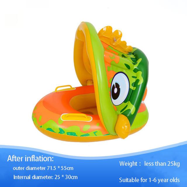 Multi Inflatable Floting Row Baby Infant Float Pool Swimming Ring with Sunshade Floating Seat Beach Party Pool Piscina