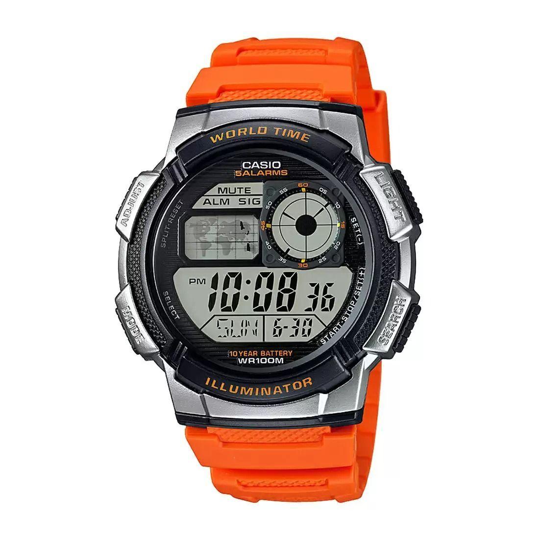 

Оранжевые цифровые часы унисекс, Orange Digital Unisex Watch, Casio