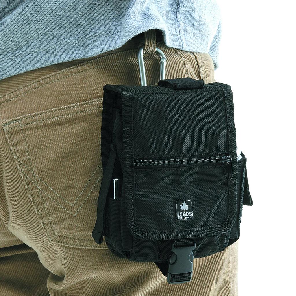 LOGOS Hip Cargo 5 Bag Pouch with Belt and Storage Pocket No. Carabiner, Loop,