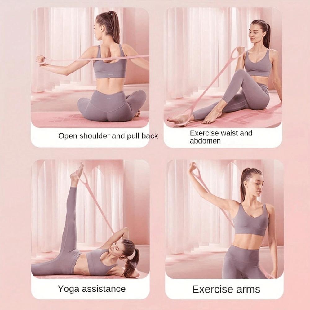 Elastic Resistance Bands For Yoga – Non-Slip Silicone Stretch Straps For Pilates, Physical Therapy & Home Gym
