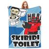 Skibidi Toilet Funny Blankets Fleece Sofa Throw Blanket Warm Throw Blankets for Couch Bedding Travel Throws Bedspread Quilt