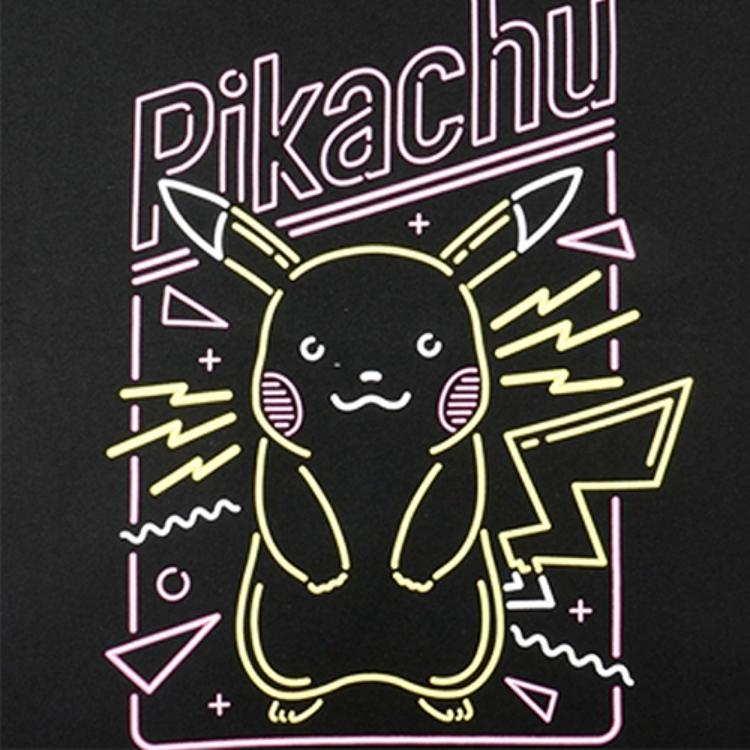 Uniqlo × Pokemon Collaboration Printed Short Sleeve Pikachu T-Shirt Women tops Black UQ422652000