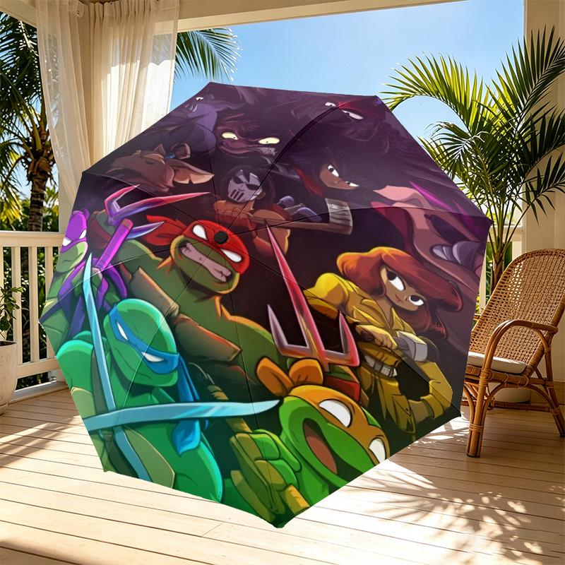 Gamer Print Automatic Open Close Umbrella, Portable Foldable Umbrella, for Outdoor Commute Camping Trip, Ideal Birthday Gift