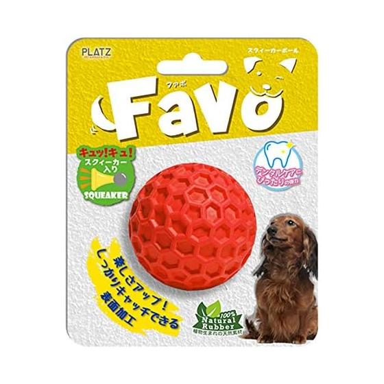 PLATZ ПРИНАДЛЕЖНОСТИ ДЛЯ ЖИВОТНЫХ И РАЗВЛЕЧЕНИЯ Игрушка для собаки Favo Пищалка Мяч Красный