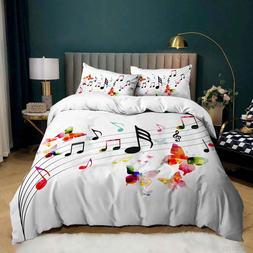 Music Note Quilt Set Three-Piece 3D Digital Printing Kit
