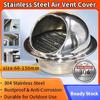 Wall Mount Exhaust Vent Cover 304  for 60mm 150mm Pipe Durable Outdoor Air Grille for Kitchen Workshop