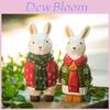Wooden Bunny Figurine Office Desk Decor With Modern Style For Gift Giving