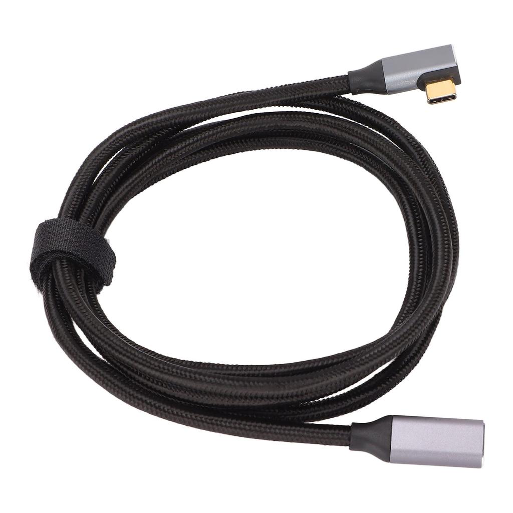 Type C Extension Cord 4K Resolution 10Gbps Good Heat Dissipation Right Angle Type C Extension Cable for Tablets Phone