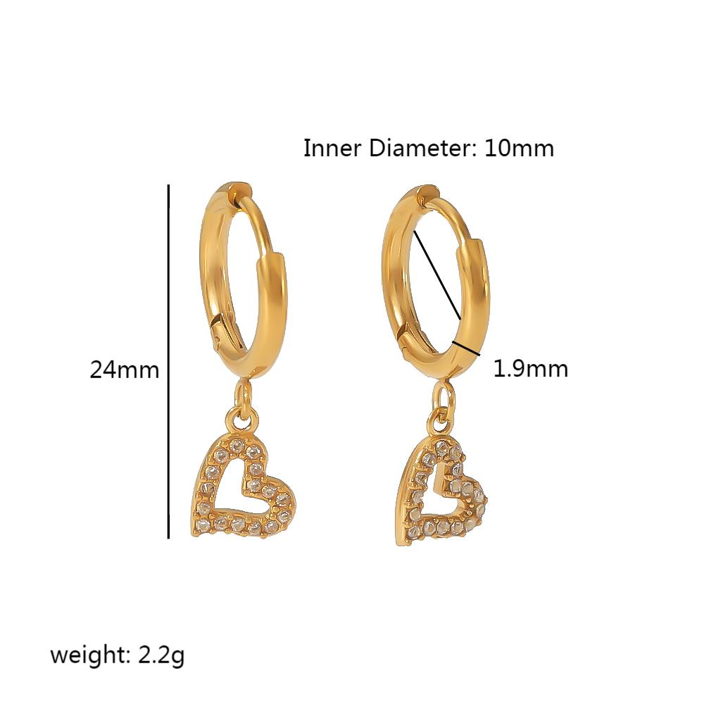 18k Gold Plated Chain Earring Dainty Star Moon Strip Drop Dangle Stainless Steel Long Threader Earring For Women