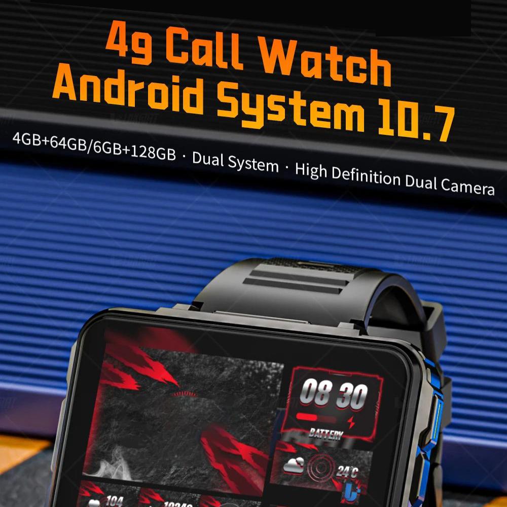 Android Smart Watch 4G SIM GPS AMOLED Display 6GB RAM 128GB ROM
