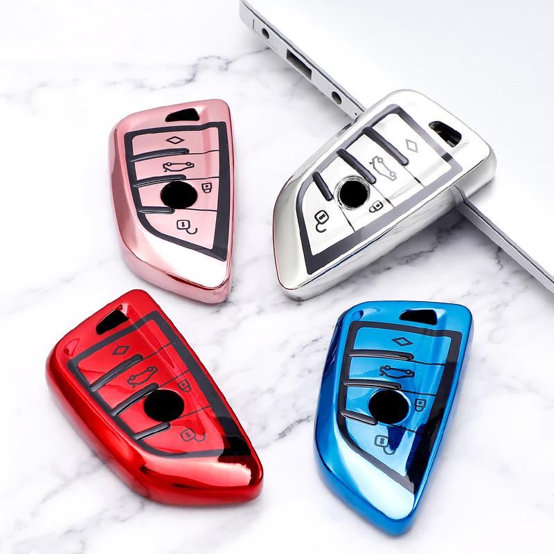 Soft TPU Car Key Case Cover Auto Shell Fob Holder Protector For BMW X1 F48 F39 X5 F15 X6 F16 G30 7 Series G11