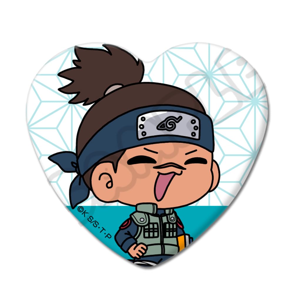 TV Anime no Can Badge ME  NARUTO  [Umi Dolphin] Heart-Shaped