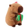 Kapibala Capybara Plush Toy Christmas Capibala Holding Gift Cute Exquisite Animal Stuffed Toy Christmas Tree House Xmas Decor