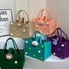 Large Capacity Felt Tote Bag for Kids - Cartoon Doll Design, Ideal for Baby Gifts