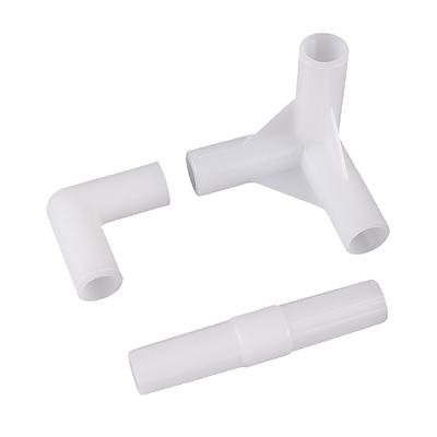 Plastic Inner Diameter 8mm Tee Elbow Straight Connector Irrigation Hose Distributor DIY Shelf Junction Fitting Water Joint 10Pcs