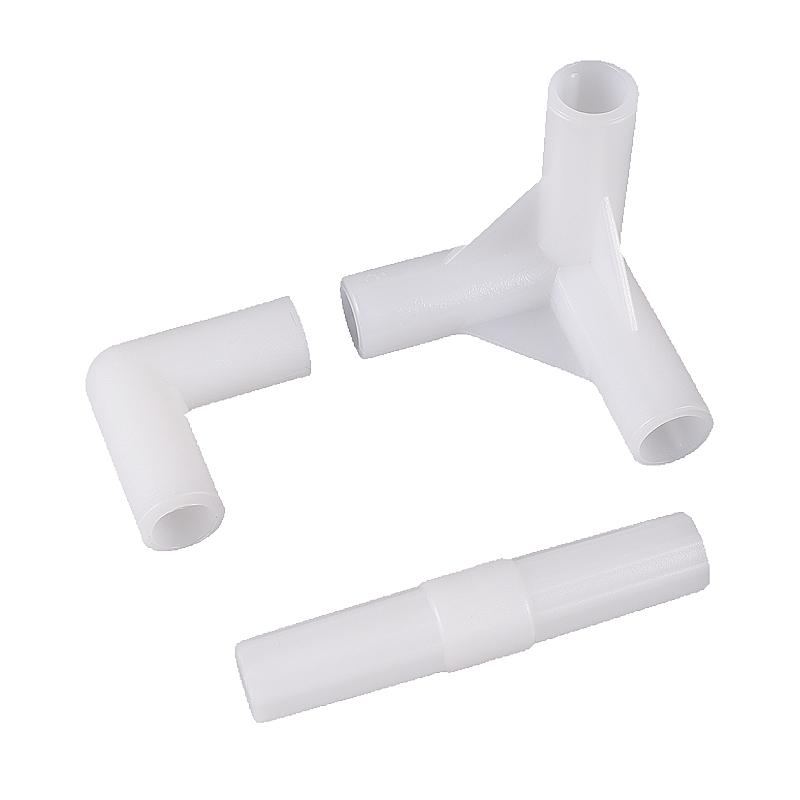 Plastic Inner Diameter 8mm Tee Elbow Straight Connector Irrigation Hose Distributor DIY Shelf Junction Fitting Water Joint 10Pcs