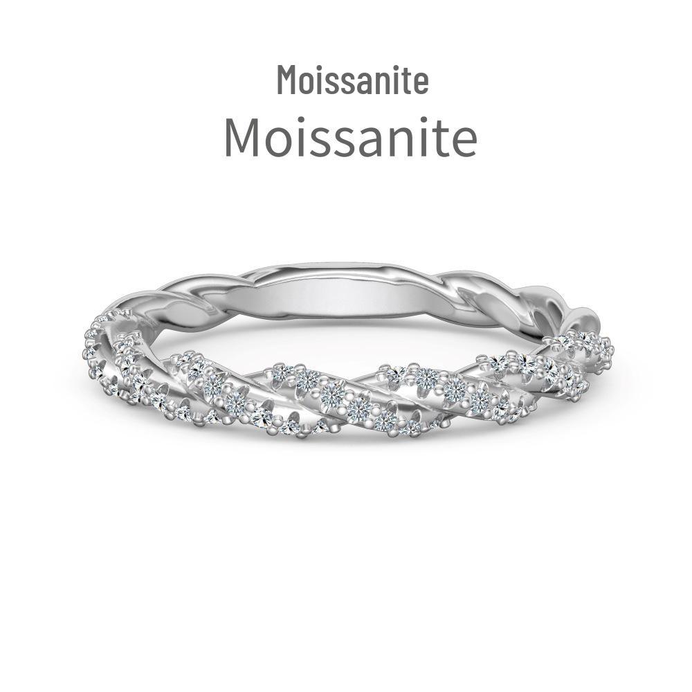 Stilvoller S925 Sterling Silber Ring für Mädchen - Leichter Luxus, Super Glänzend, Modern für den täglichen Gebrauch