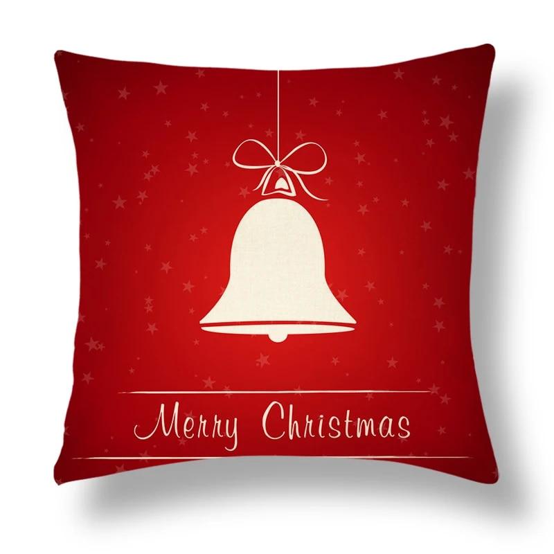 

Красная наволочка, новогодний мультяшный цветной снежный колокольчик, рождественские украшения, комплект подушек для спальни, дивана, ресторана, подушка с рукавами 40x40cm