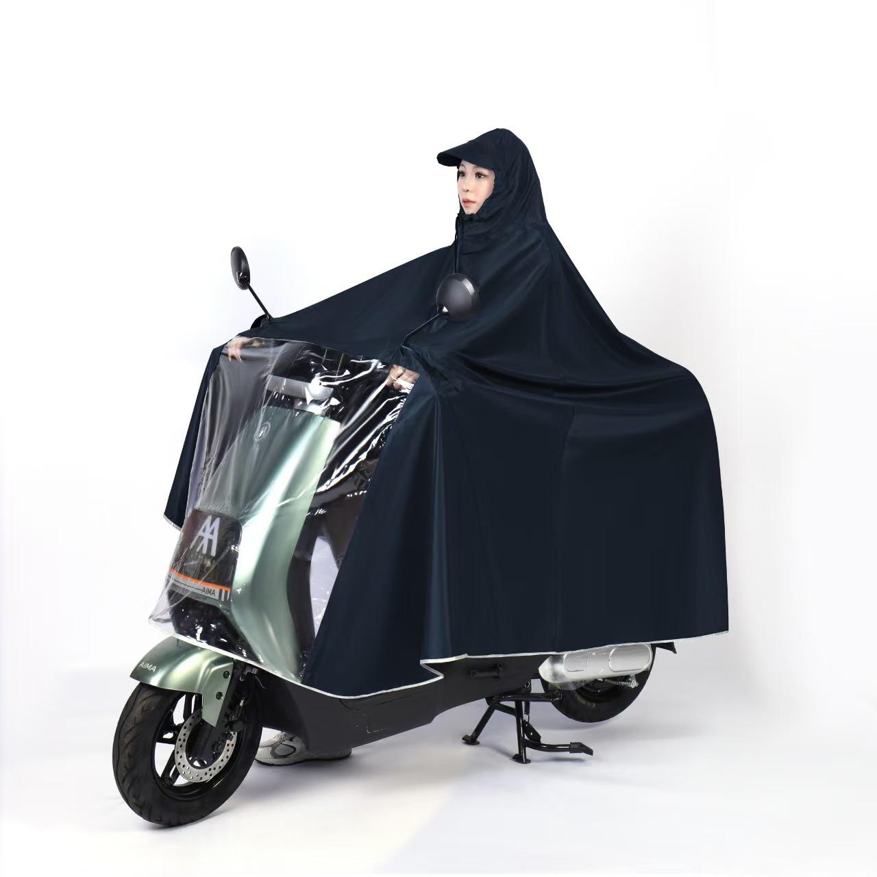 Утолщенный и удлиненный дождевик для электровелосипеда и мотоцикла - Совместим с шлемом 7XL