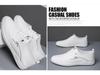 Men's Versatile Lightweight White Leather Slip-On Casual Shoes - Summer 2025 Collection