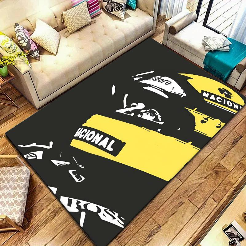 Ayrton Senna Carpet Rug for Living Room Bedroom Home Sofa Decoration,Kids play Nonslip Floor Mat