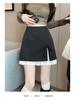 Sweet & Spicy High-Waisted Lace Bodycon Skirt - Grey, Korean Style, Anti-exposure Short A-line Design