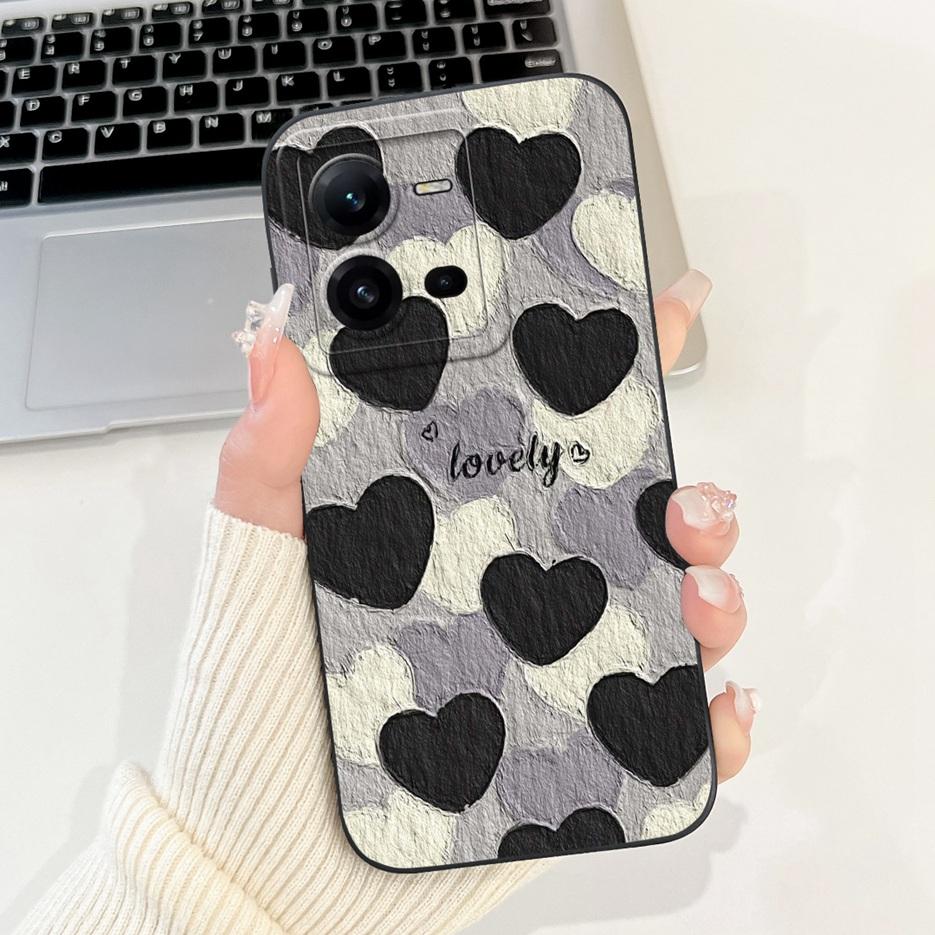 For Vivo V25 5G Case Vivo V25e V2201 V2202 New Fashion Candy Painted Cover Soft TPU Phone Case For Vivo V25e V 25 E VivoV25 Bags