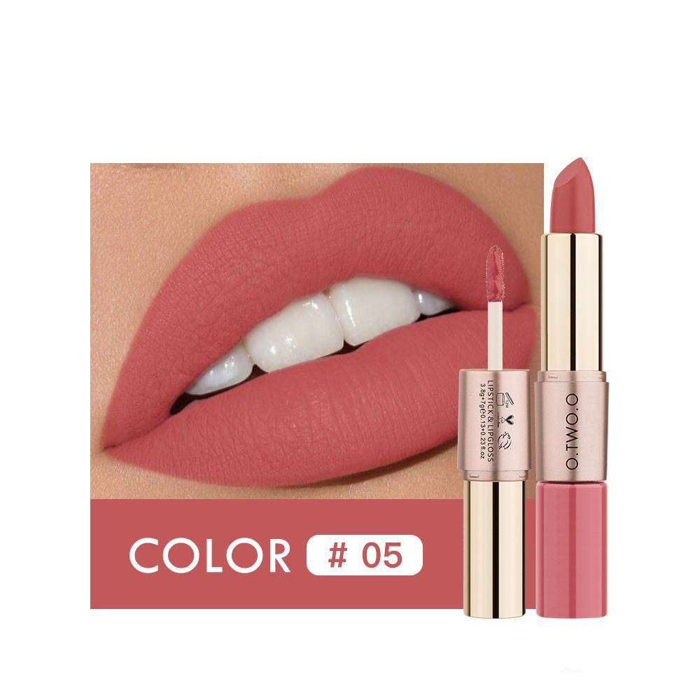 2 In 1 Matte and Mist Lipstick with Double Heads for Lip Gloss and Lipstick Makeup