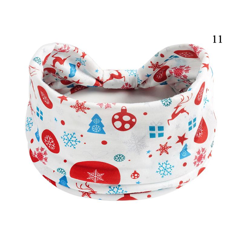 Christmas Printed Headband Sport Yoga Wide-brimmed Hairband Santa Claus Elk Elastic Hair Band Xmas Hair Accessories Headwear