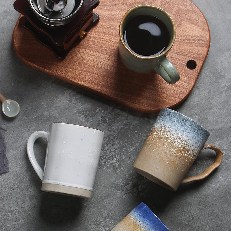 Handgefertigte Retro-Keramiktasse mit hohem ästhetischem Wert Becher Grobkeramik Kaffeetasse