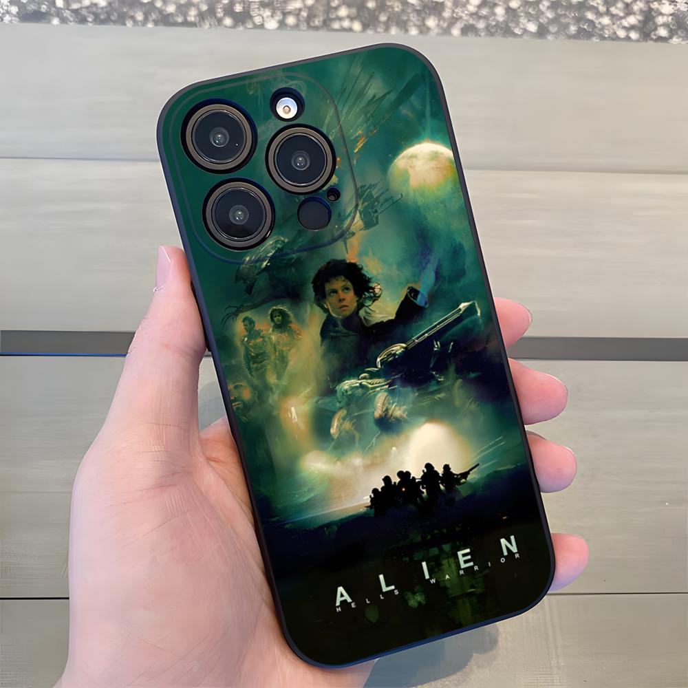 Movie A-Alien Romulus Phone Case For IPhone 17 Air 16 E Pro Max 15 14 13 Mini 12 Pro 11 Max Plus Black Soft Shell