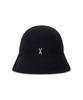 Bajal Studded Logo Summer Knit Bucket Hat Black