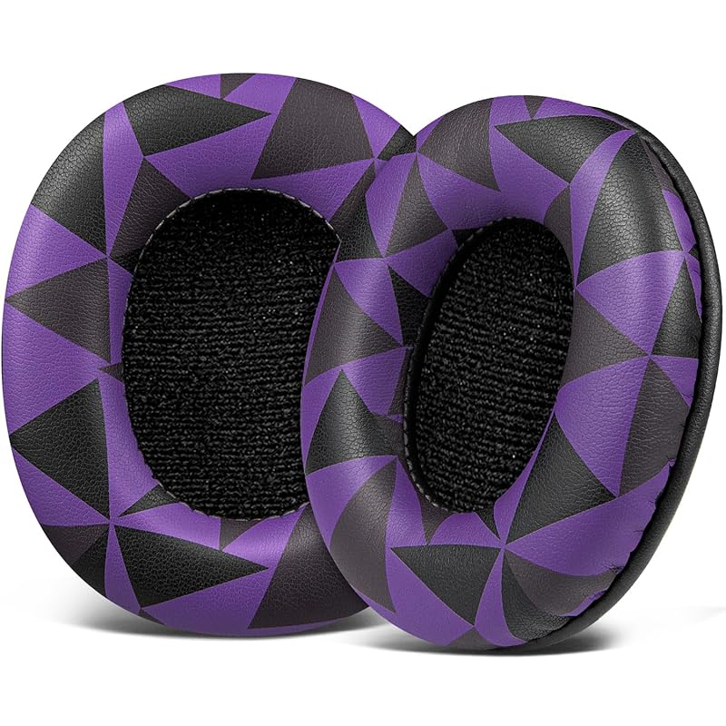 

SOULWIT ear pads ear cushion for SONY MDR-CD900ST / MDR-7506 MDR-V6 MDR-V7 headphone for replacement pad cover protein leather memory foam purple