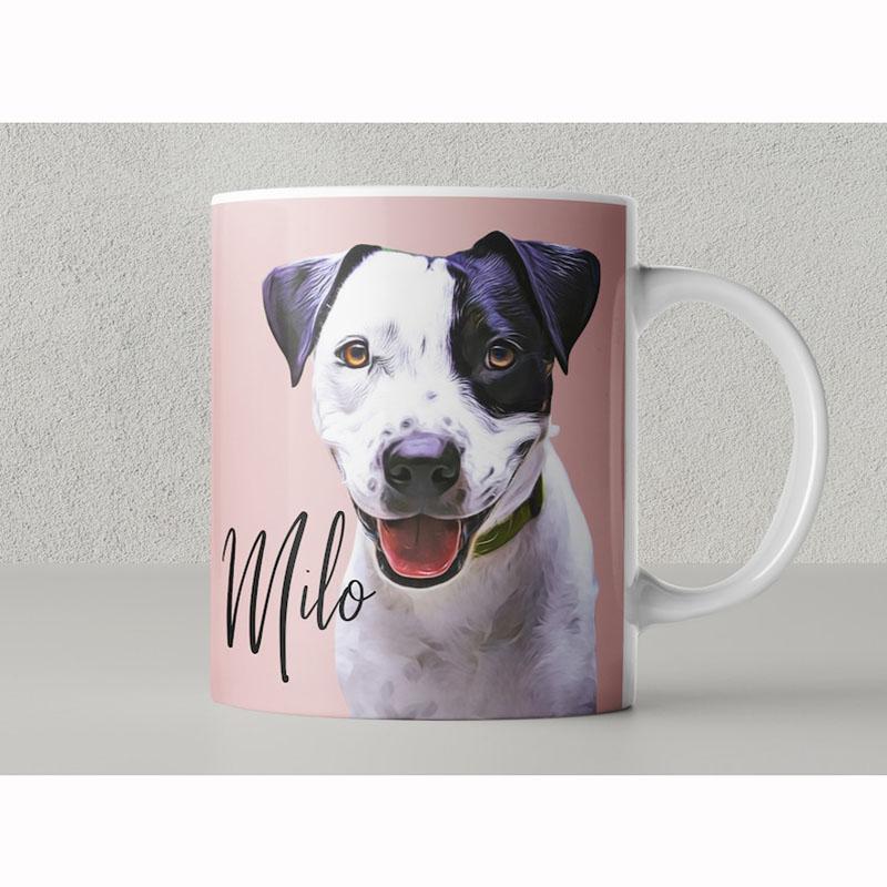Custom Pet Photo Ceramics Mug Personalized Drinkware Pet Portrait Name Text Memorial Coffee Cup Gift for Pet Lovers