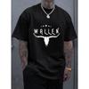 Men's Tee Cool Ox Star Printed Tee O-neck Short Sleeve T-shirt Casual Clothes Multiple Color Top Streetwear Rock