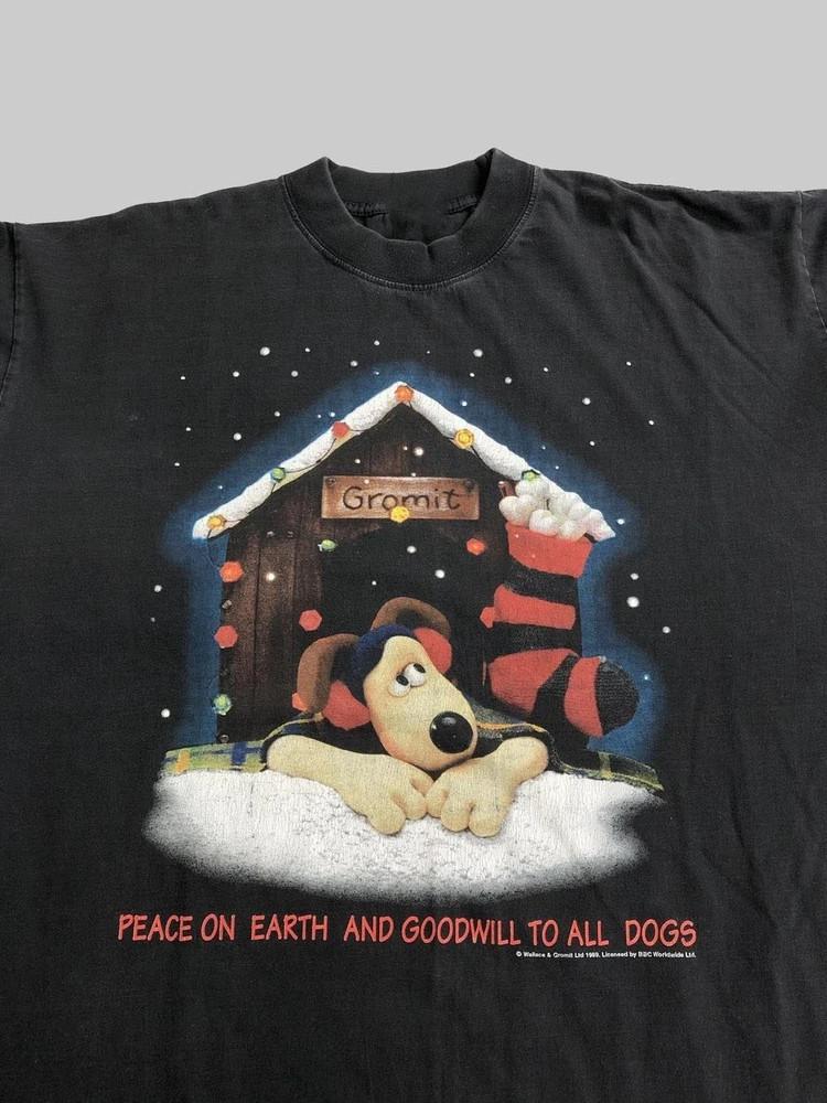 1989 Wallace & Gromit Peace On Earth Christmas Gift T Shirt Full Size S-5XL Unisex T-Shirt XXL