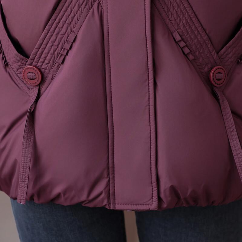 Xuezf Women's Winter Fox Fur Collar Down Jacket