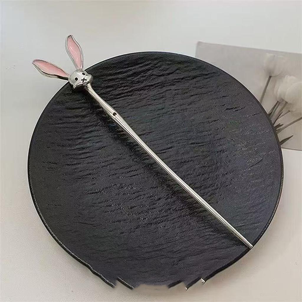 1pc/4pcs Adorable Rabbit & Cat Hairpin Cute Sweet Fixed Hair Accessory Simple Fashionable Versatile Hair Clip