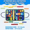 Kids Montessori Suitcase Toys Educational Learning Buckle Training Essential Baby Busy Board Sensory Intelligence Developing