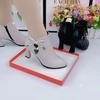 High-heeled Boots Female Spring and Autumn Single Boots New Women's Shoes Zip White Waterproof Taiwan High-heeled Shoes