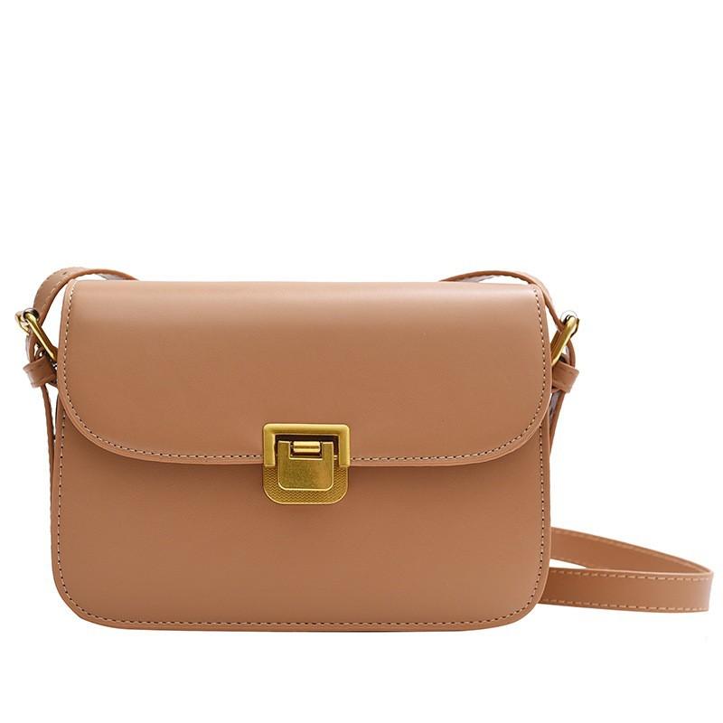 Womens Mini Square Crossbody Bag PU Leather Vintage Style Shoulder With Lock Phone Pocket