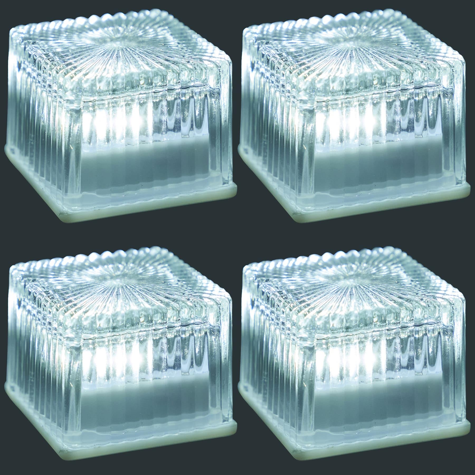 

Gardenmaster LED Solar Garden Set of RGB Automatic No Electricity Christmas White Lights, Bricks, 4, 7cm, Color-Changing, piccolo, On/Off Switch, білий