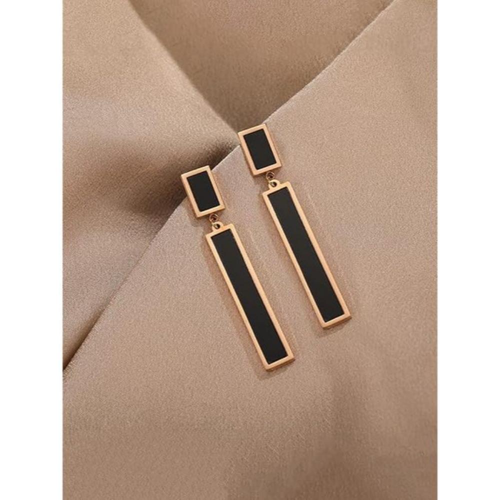 Геометрические минималистичные серьги-подвески для женщин и девушек — фото 2