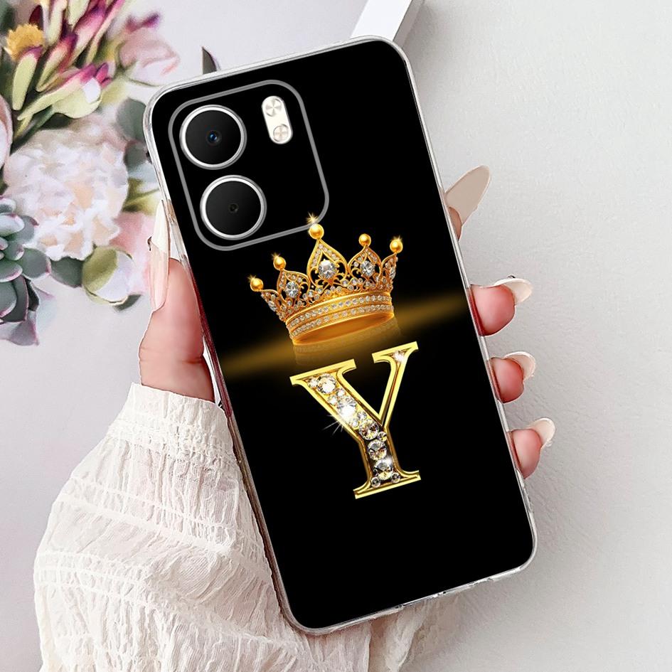 

For OPPO A5x 4G Case CPH2725 Cover Luxury Crown Letters Soft Silicone Transparent Phone Cases For OPPO A5x Coque A 5x 2025 Funda OPPO A5x 4G