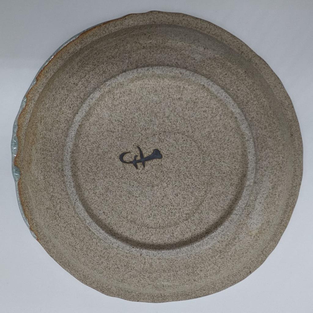 Utsuwa Roan Seto Ware Shinsen Curry Plate, Pasta Plate, Approx. 25cm, Iga Ash Glaze, Made in Japan, Gray, 025-0023