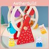 Tier-Handkurbel-Riesenrad-Puzzle-Spielzeug aus Holz für Babys und Kleinkinder zum Lernen