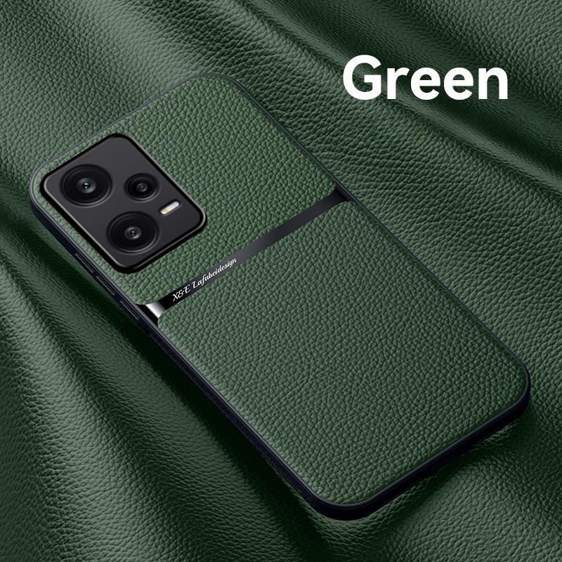 For Xiaomi Redmi Note 12 5G Case Built-in Metal Plate Phone Case For Redmi Note 12Pro Note12 Pro Leather Car Magnetic Back Cover