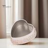 Luxury Jewelry Box Earrings Necklace Compact Travel Case Multipurpose Stylish Organizer Sparkling Rhinestones Heart Shape Personalized