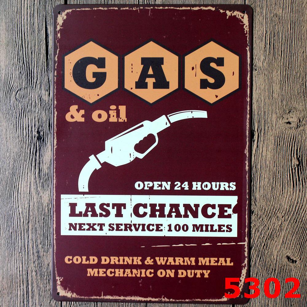 Retro Car Repair Shop Tin Sign for Bar or Living Room Decor