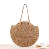 Sommer Outdoor Runde Stroh geflochtene gewebte Strand Reise Sling Bag